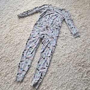 Forever 21 Gray Dino Print Pajama Set – XS – Long Sleeve & Jogger Pants
